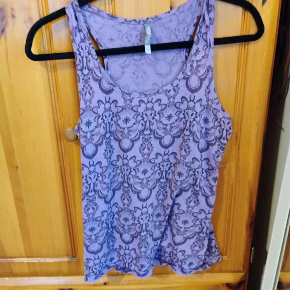 Charlotte Russe Purple Print Tank Top
